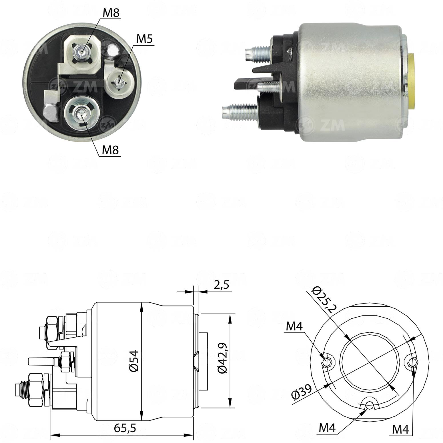 Marş Otomatiği 12v Renault Clio Kangoo D6g3-d7e23 | Zm 2494