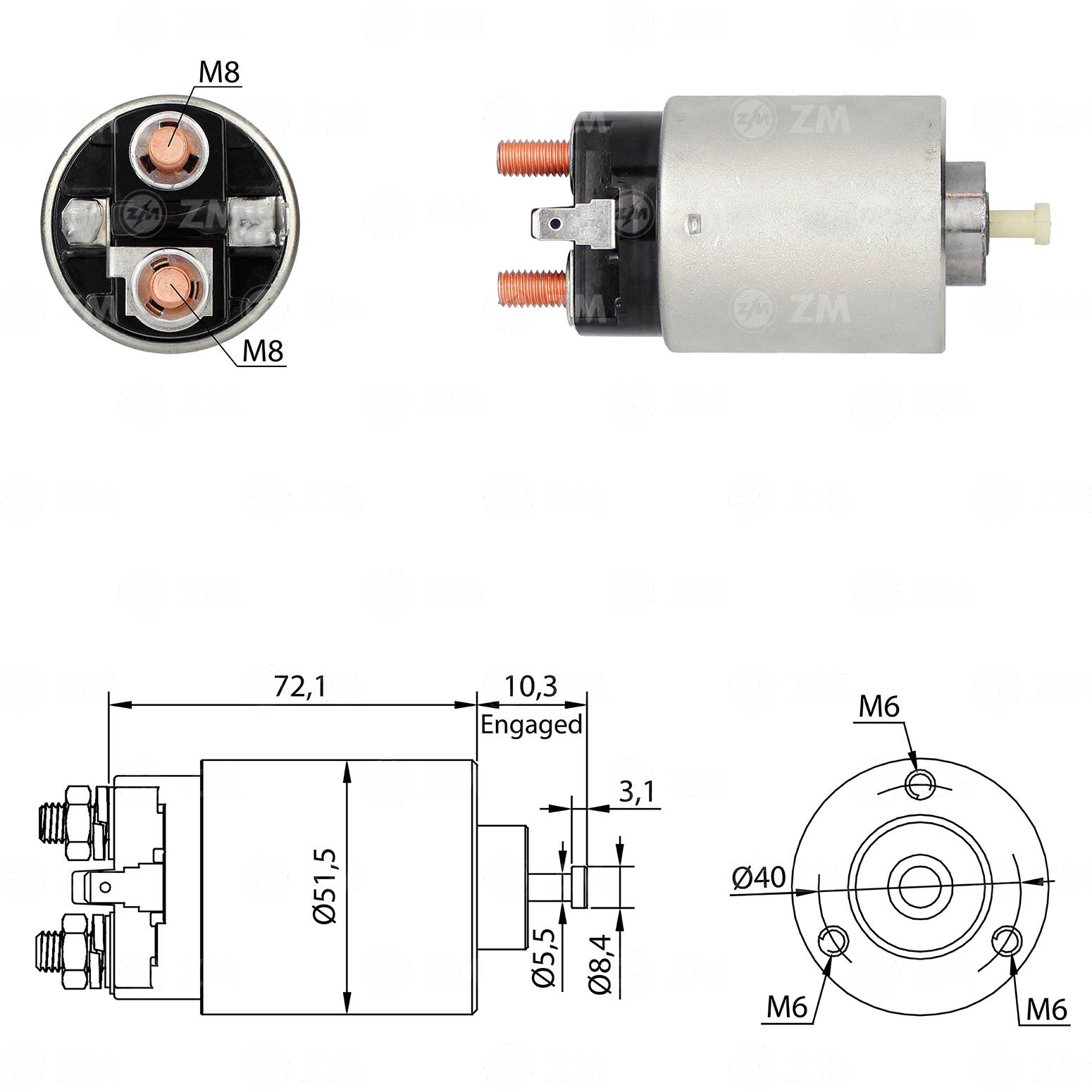 Marş Otomatiği 12v Daewoo Nexı Atıco Damas Chevrolet | Zm 3698
