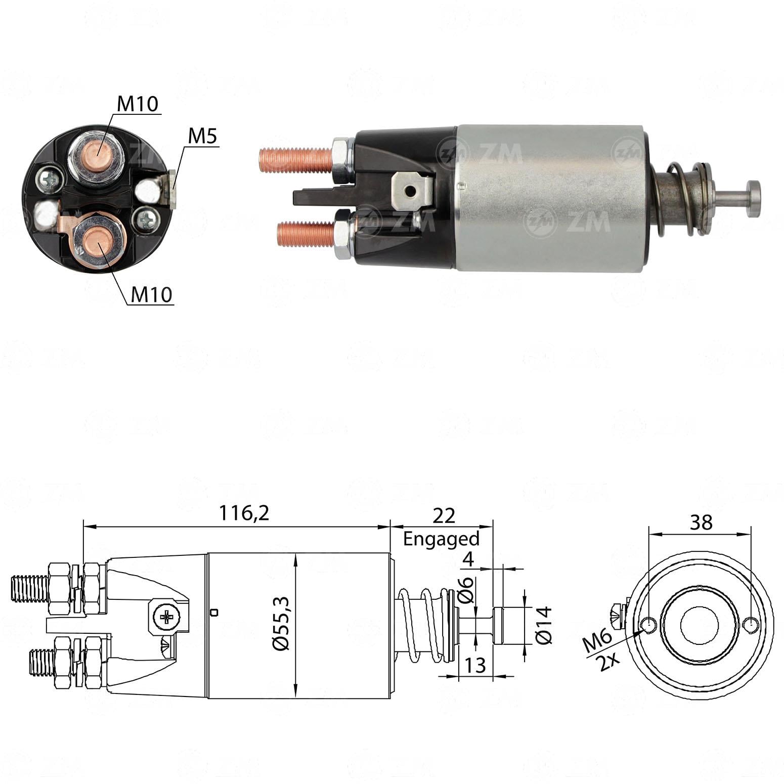 Marş Otomatiği 24v Renault Xerax Volvo 240 Iveco İveco Safir 39mt Kulaksız Premıum Volvo Ford Cargo | Zm 3897