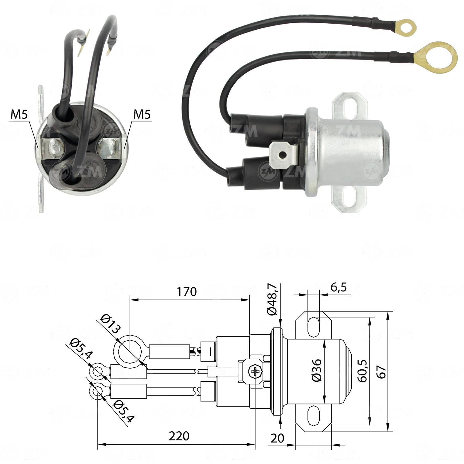 Marş Ara Otomatiği 24v 39mt Kablolu Volvo Renault Mercedes Zm5408 | Zm 5408