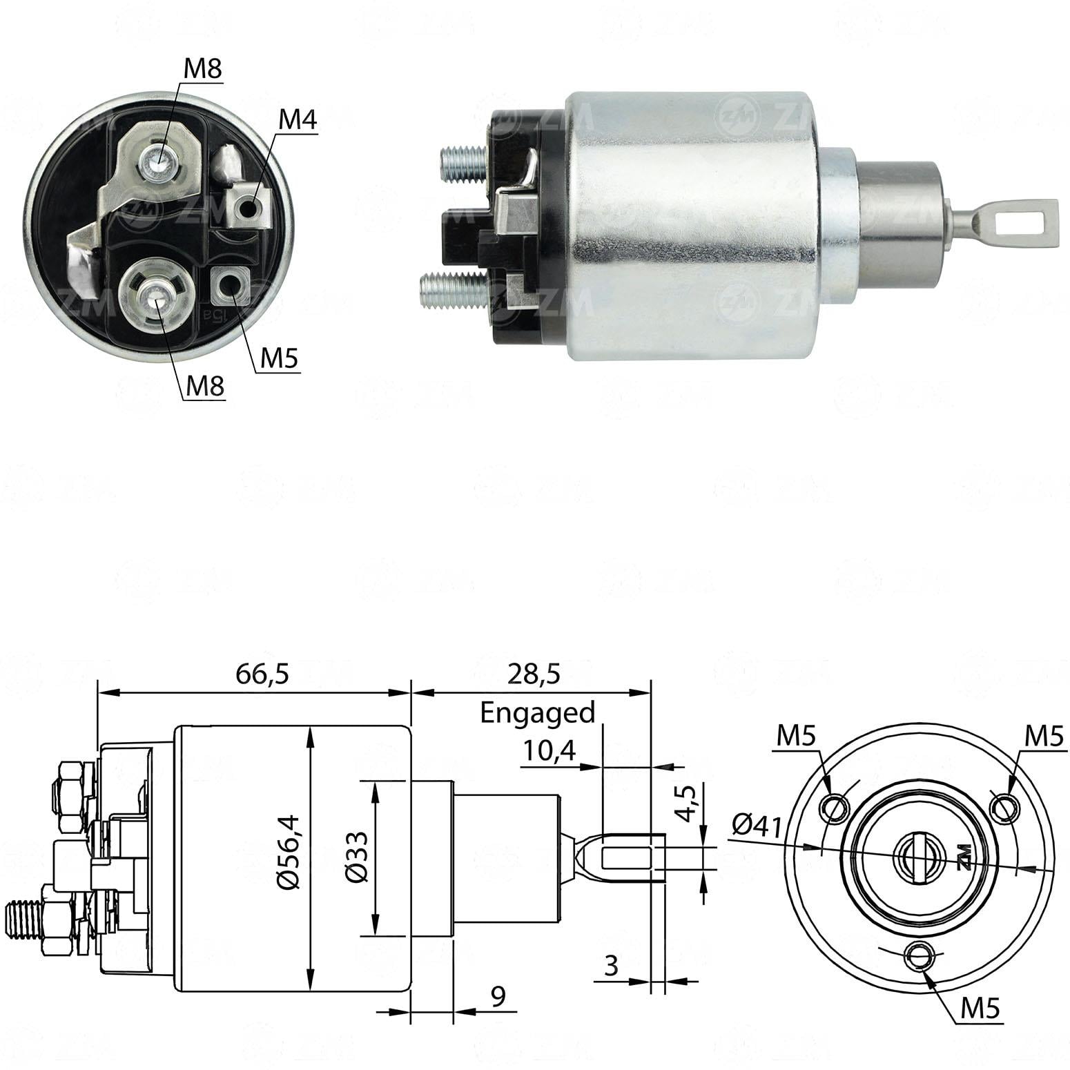 Marş Otomatiği 12v Bosch Tip Mercedes Vw Audi Ford Opel | Zm 571