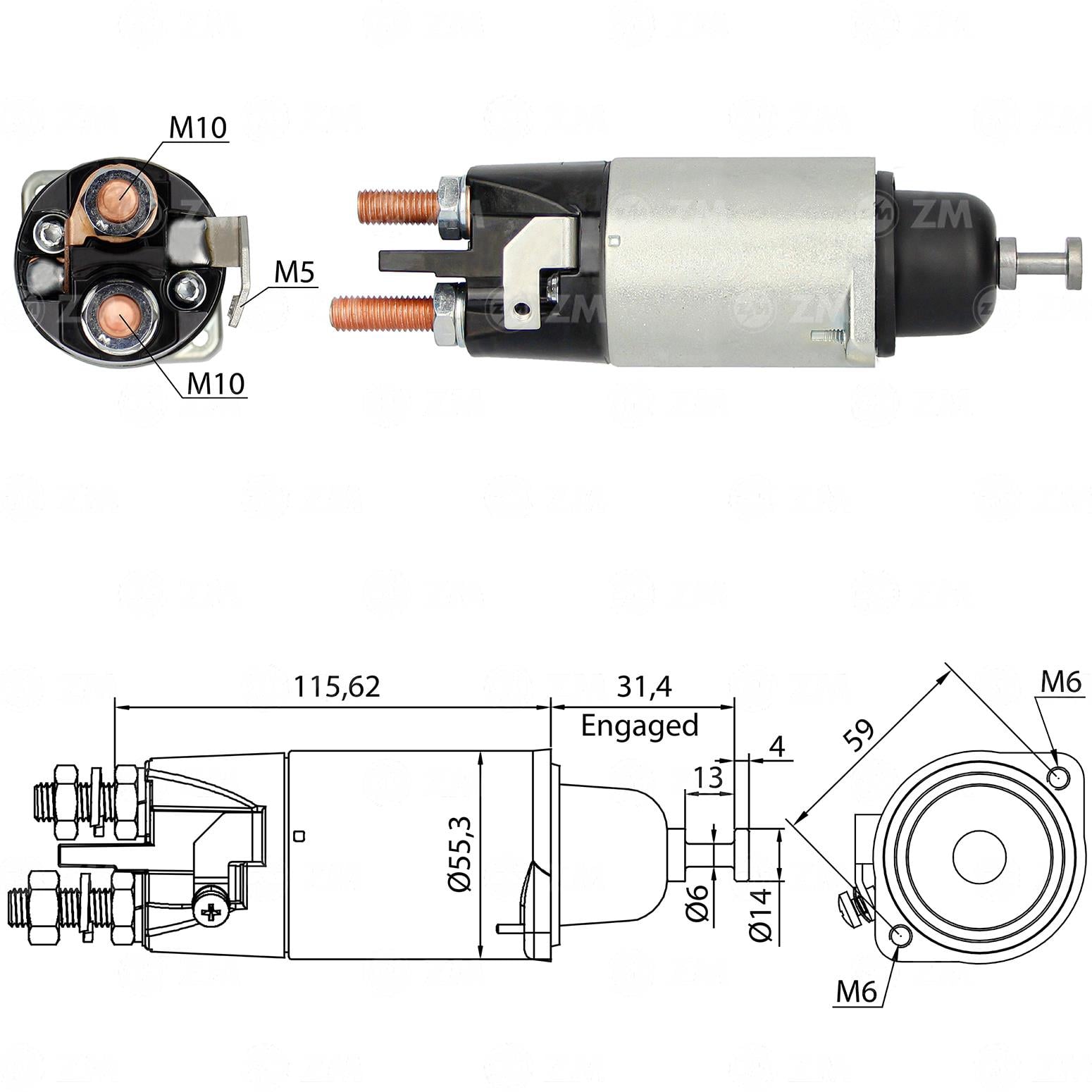 Marş Otomatiği 24v Mercedes Atego-atron-axor Actros Volvo 10mm 10mm Cıvatalı | Zm 5898