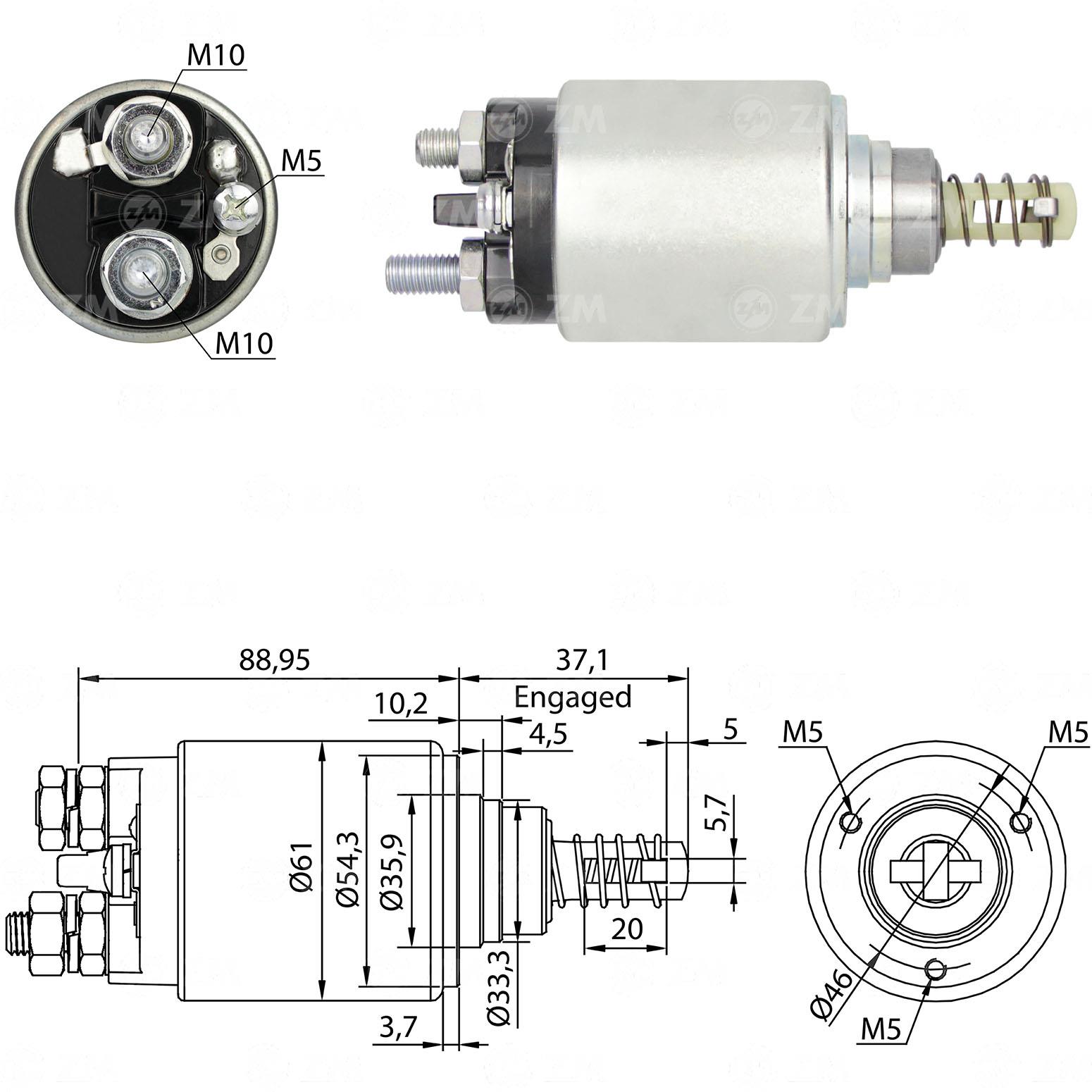 Marş Otomatiği 24v 3delik Mercedes 2521 Daf Kamyon | Zm 645
