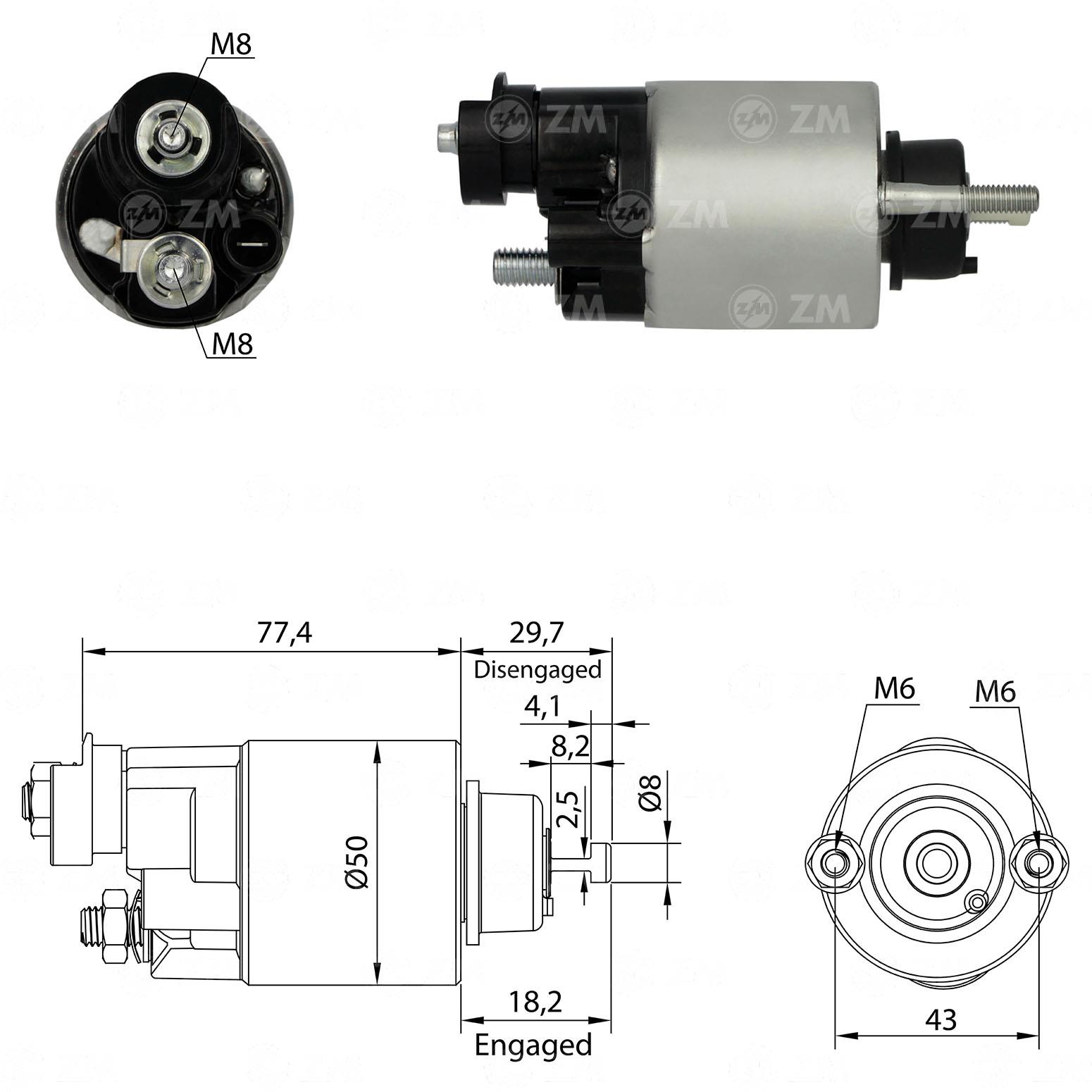 Marş Otomatiği 12v Toyota Honda Jazz | Zm 6705