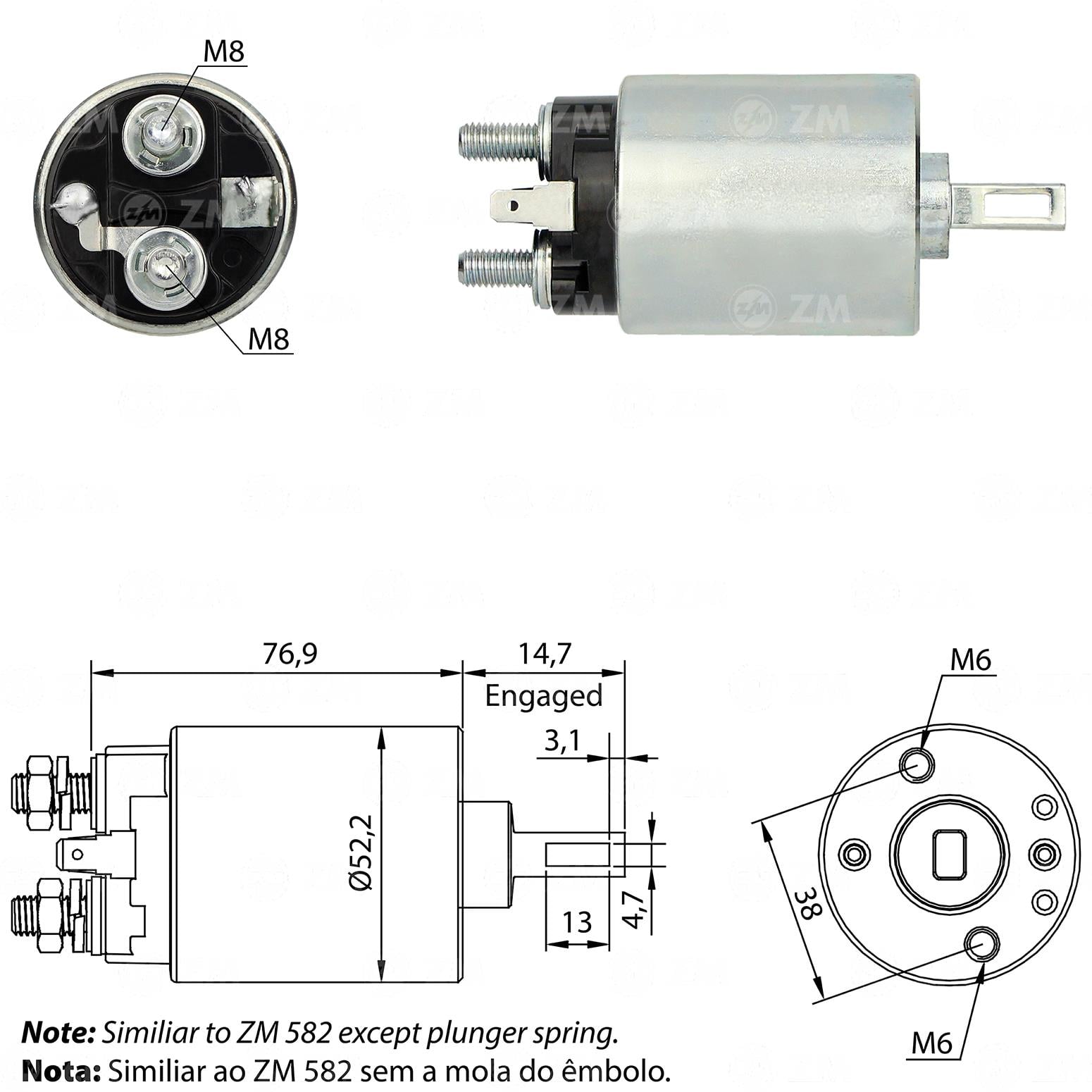 Marş Otomatiği 12v Nıssan 510 610 Sunny Maxıma Pıck-up | Zm 681