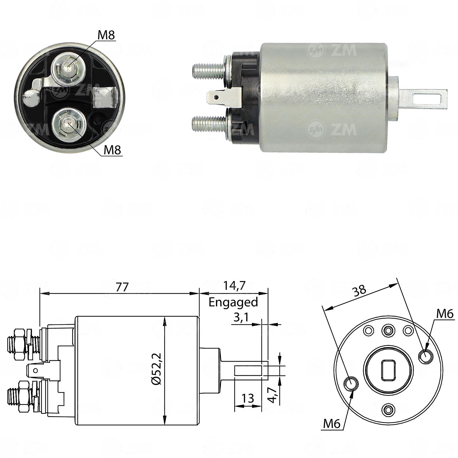 Marş Otomatiği 12v Nissan Capstar Mustang Nissan Isuzu | Zm 682