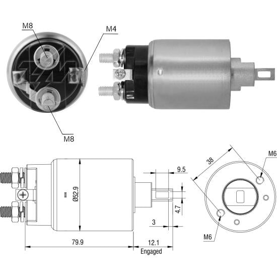 Marş Otomatiği 12v Nıssan Kamyon Bmc Levend Yaysız Ud-ud1300-ud1400	 | Zm 6981