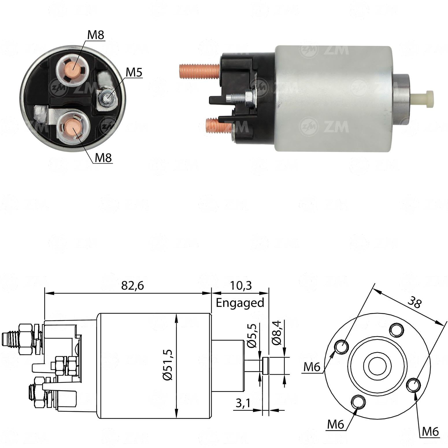 Marş Otomatiği 12v Dacıa Logan Nıssan Almera Mıcra Kango Dacia Nissan | Zm 6993
