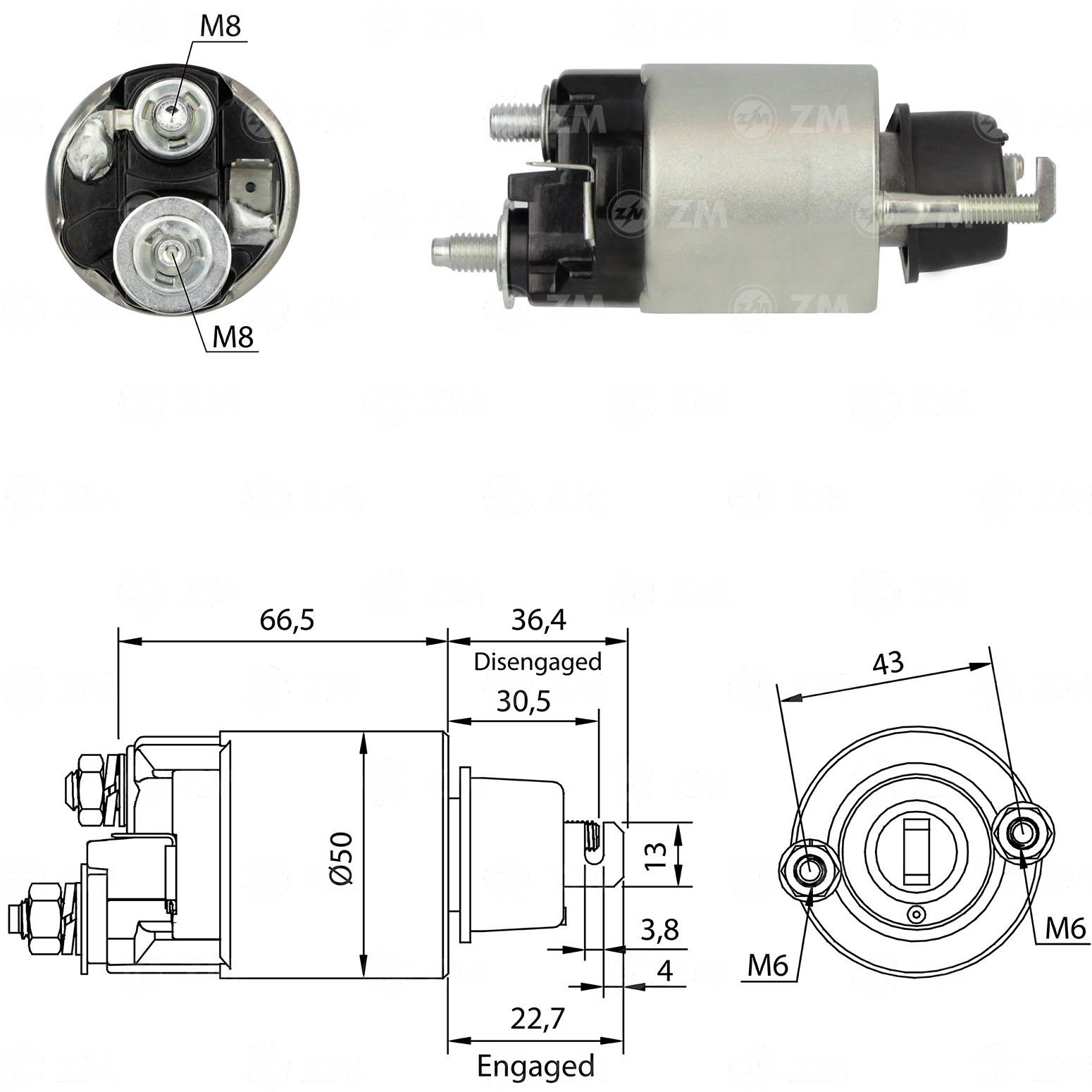 Marş Otomatiği 12v Toyota Kubota Subaru | Zm 703