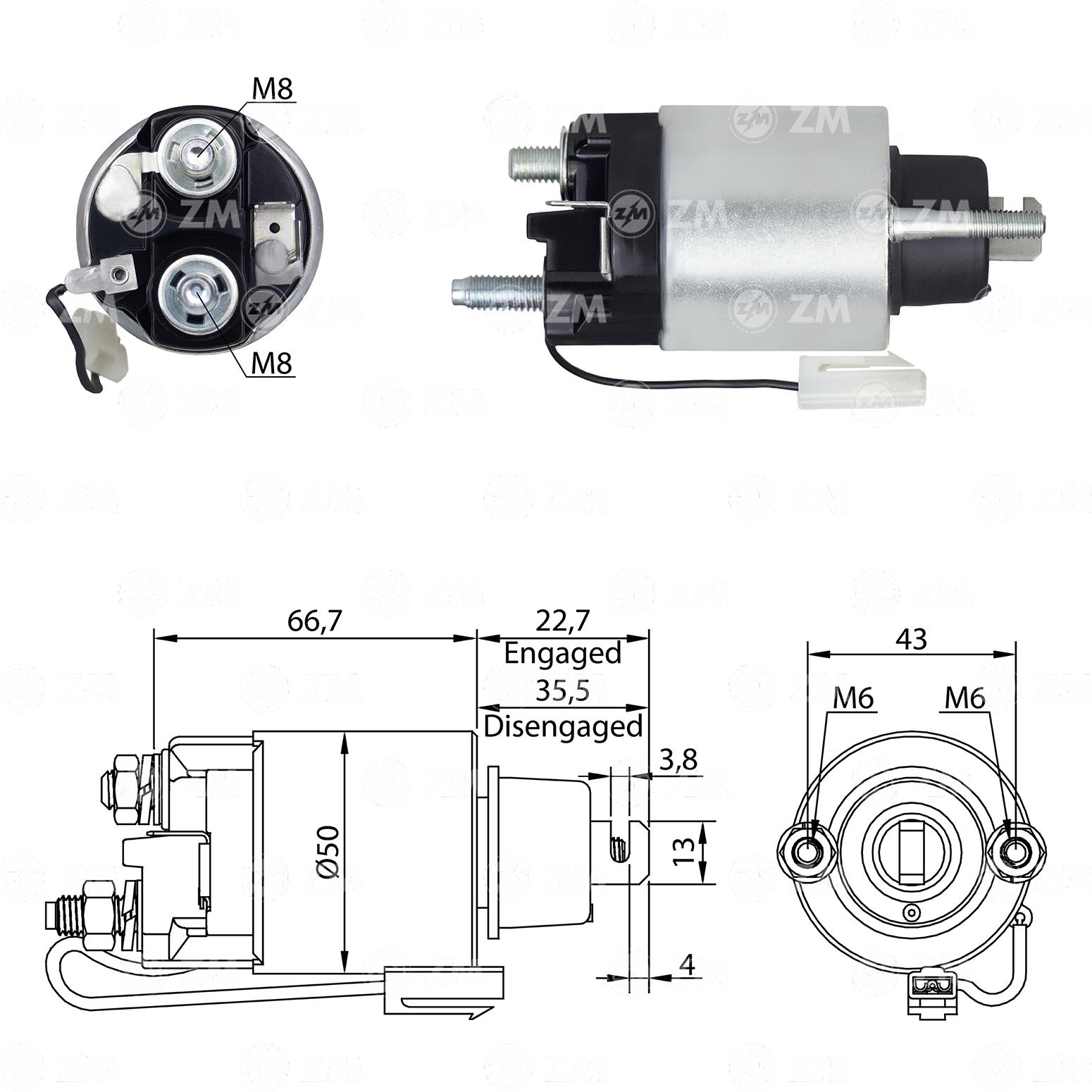 Marş Otomatiği 12v Toyota Corolla Daıhatsu Hıjet | Zm 704
