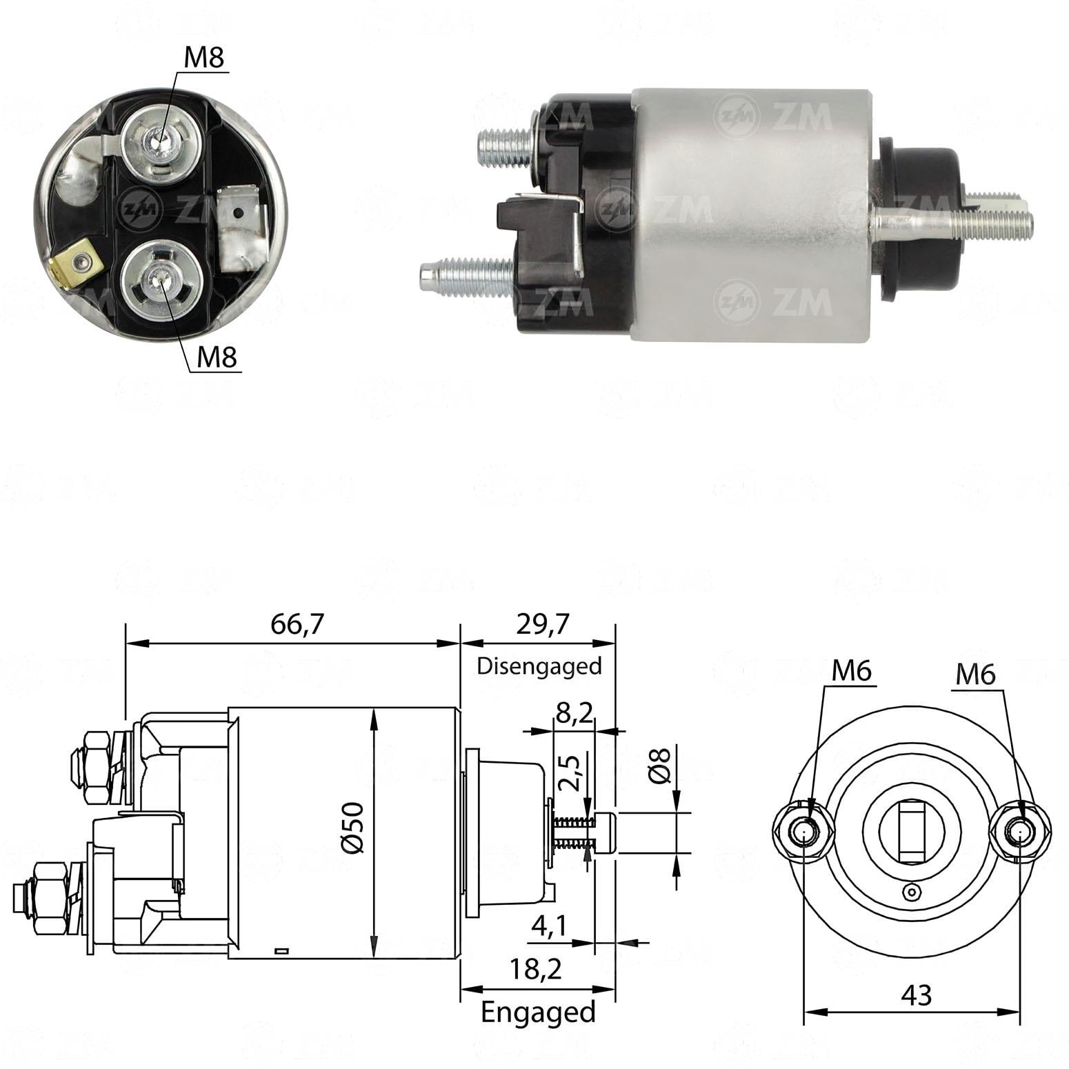 Marş Otomatiği 12v Suzuki Carry Toyota Forklift Honda | Zm 707