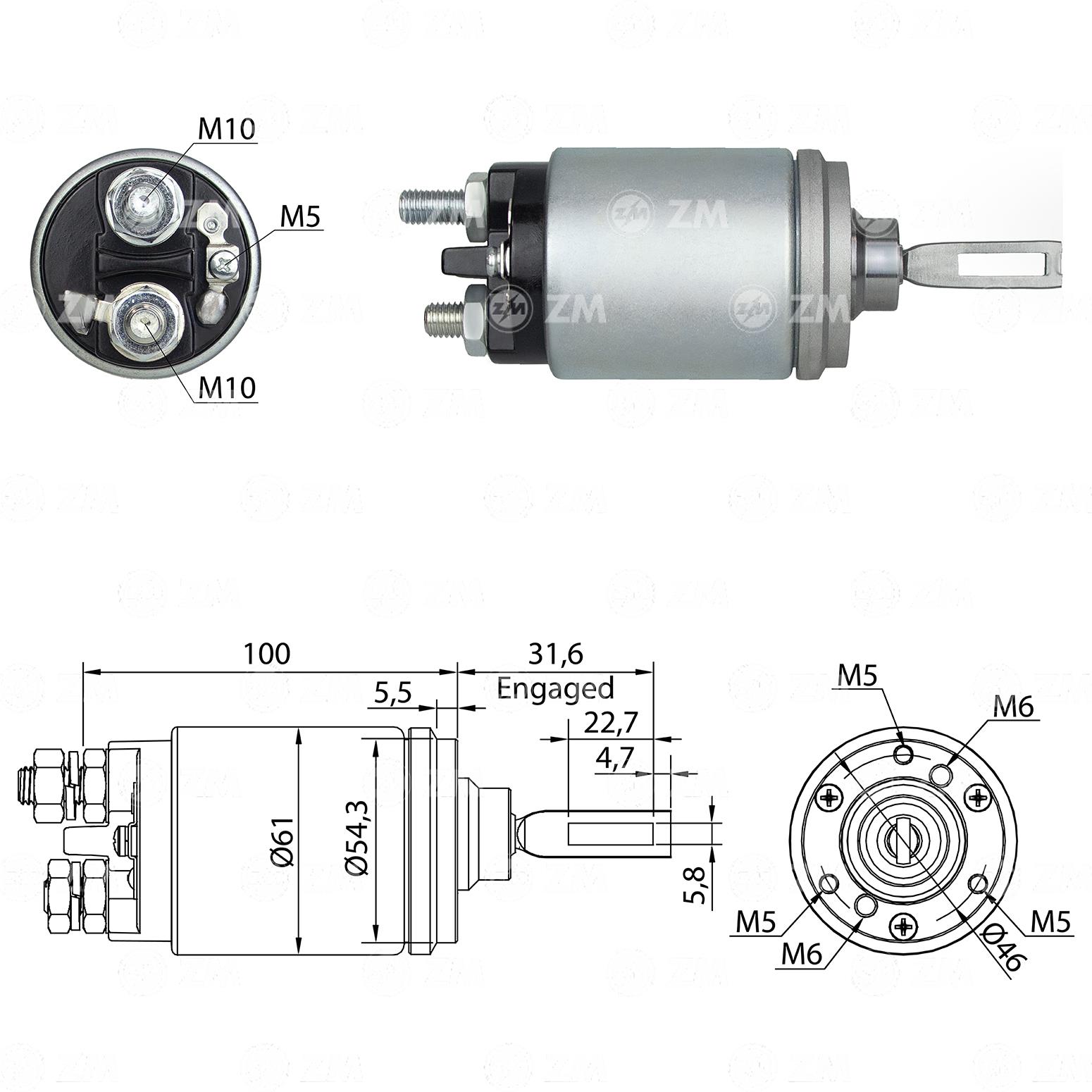 Marş Otomatiği 12v 3delik Mercedes Magirus | Zm 741