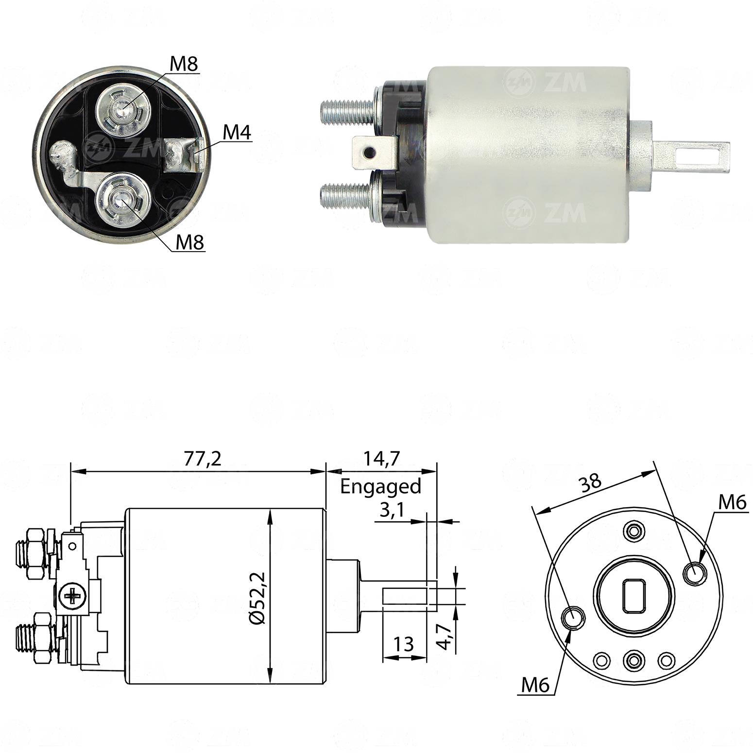 Marş Otomatiği 12v Termoking Isuzu Pıck Up Hitach Tip Zm781 | Zm 781