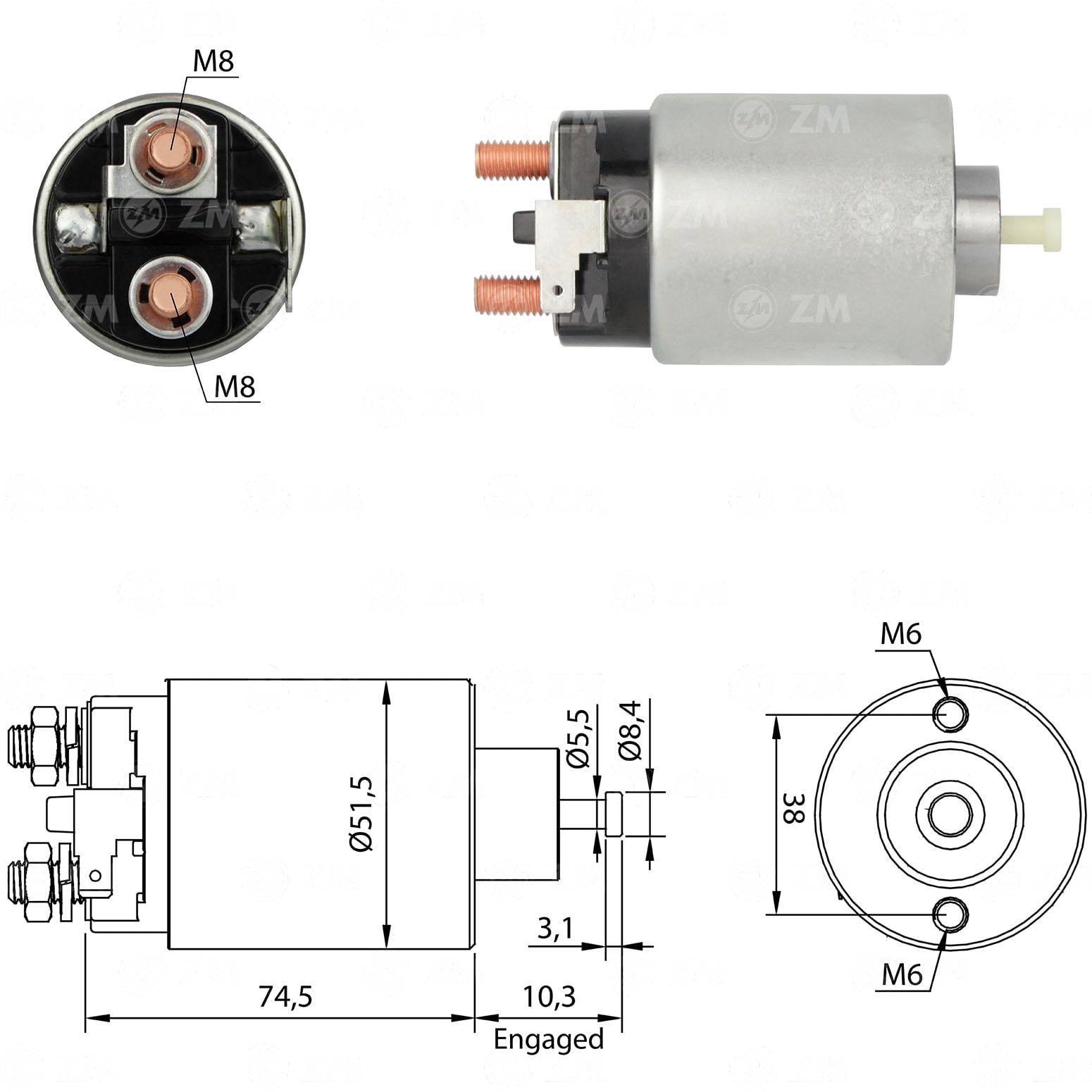 Marş Otomatiği 12v Mıtsubıshı Hyundaı Suzukı Samuraı | Zm 790