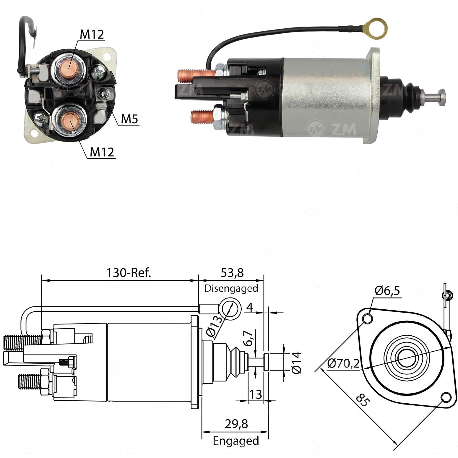 Marş Otomatiği 12v 39mt Merc. Volvo Cummıns Motorlu İş Mak. | Zm 841