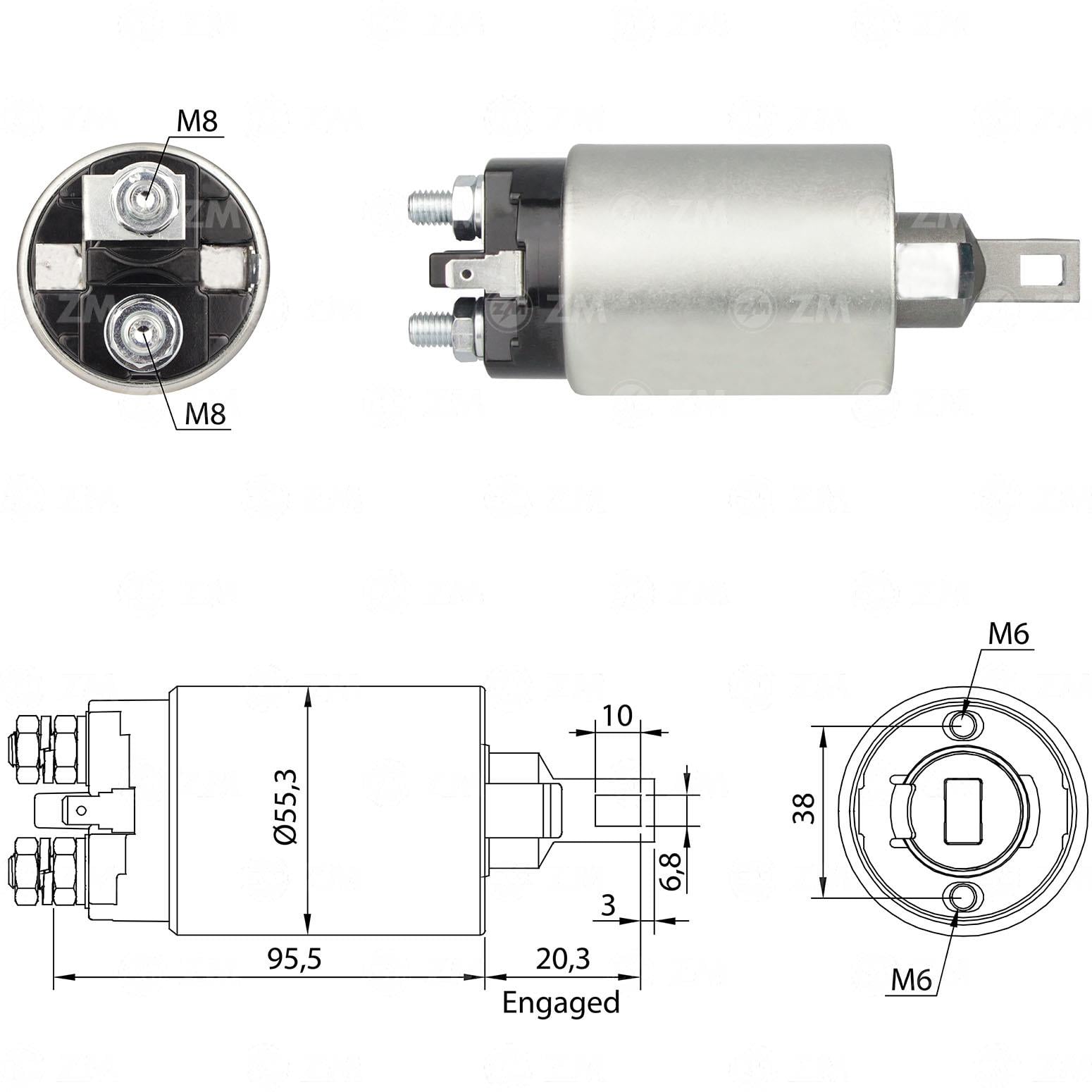 Marş Otomatiği 12v Hyundai H100 Mıtsubıshı L300 Em L200 L300 H100 | Zm 893