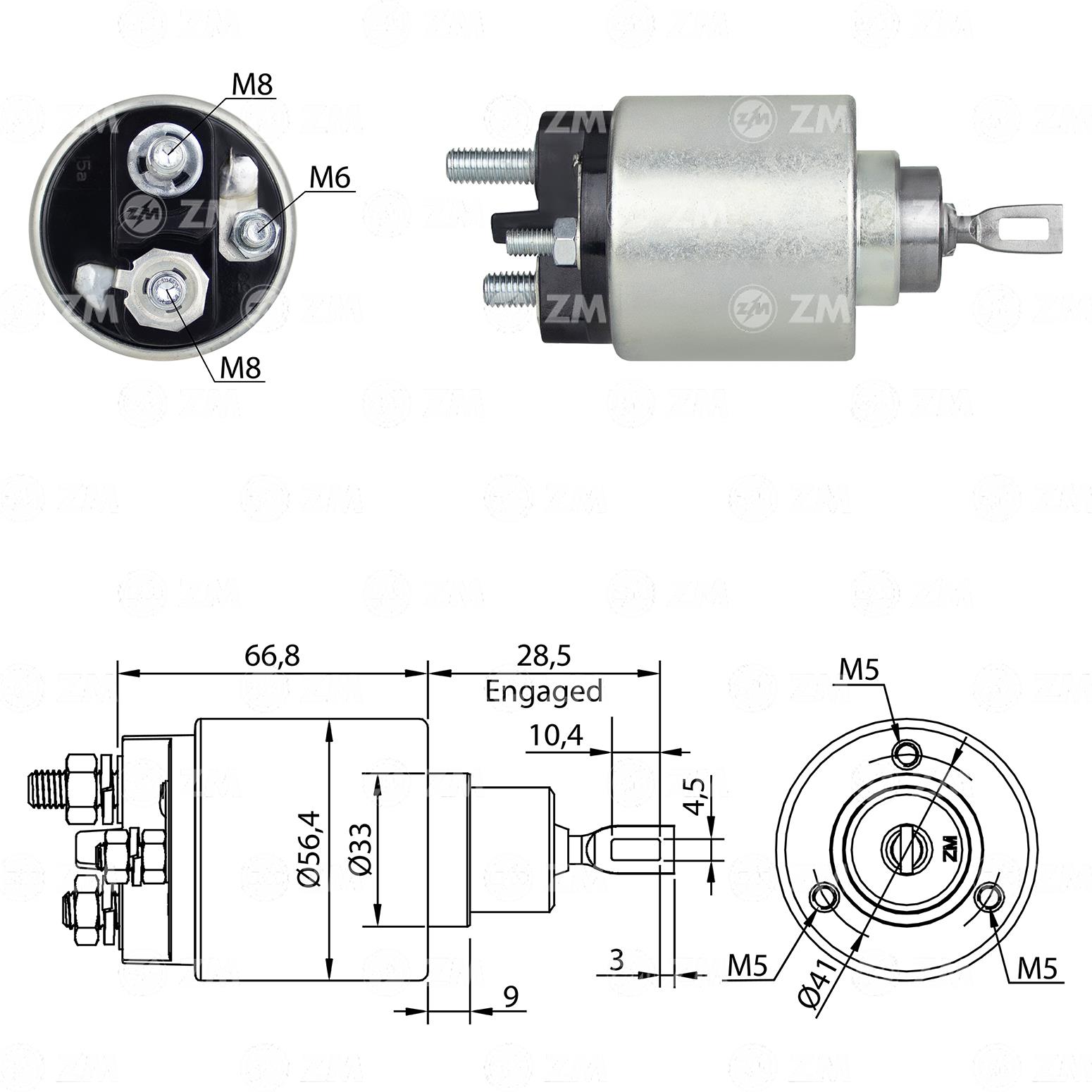Marş Otomatiği 12v 3delik Fiat Ducato Mercedes Sprinter Zm977 | Zm 977
