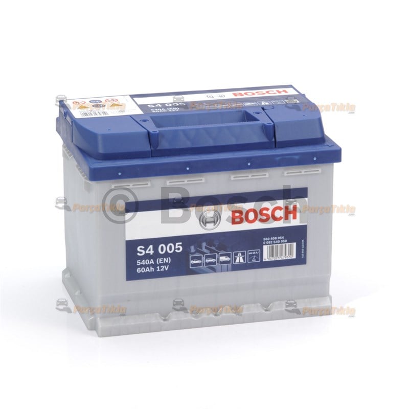 12 V 60 Ah Bosch Akü S4 Seri Marş Aküsü (Düz) 0092S40050
