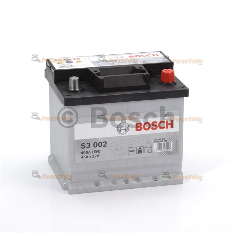 12v 45 Ah Bosch Akü S3 Seri Marş Aküsü (Kare) 0092S30020