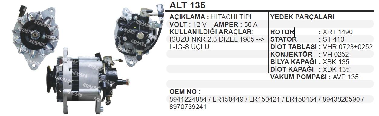 AESALT135OEM-Alternatör Dinamo