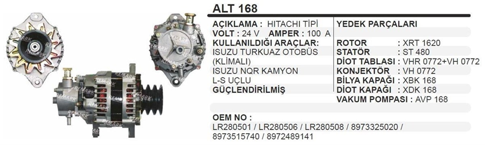 AESALT168OEM-Alternatör Dinamo