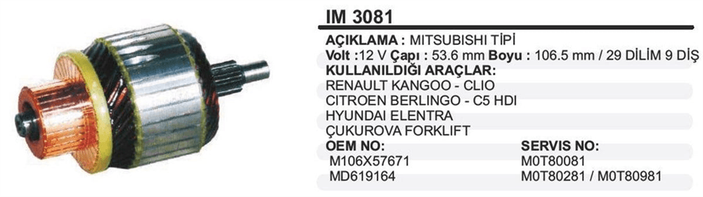 AESIM3081-Marş Kollektörleri