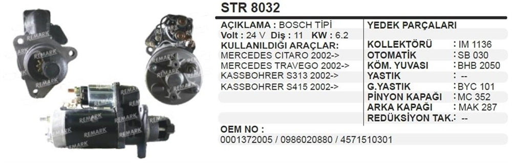 AESSTR8032-Marş Motoru - Marş Dinamosu
