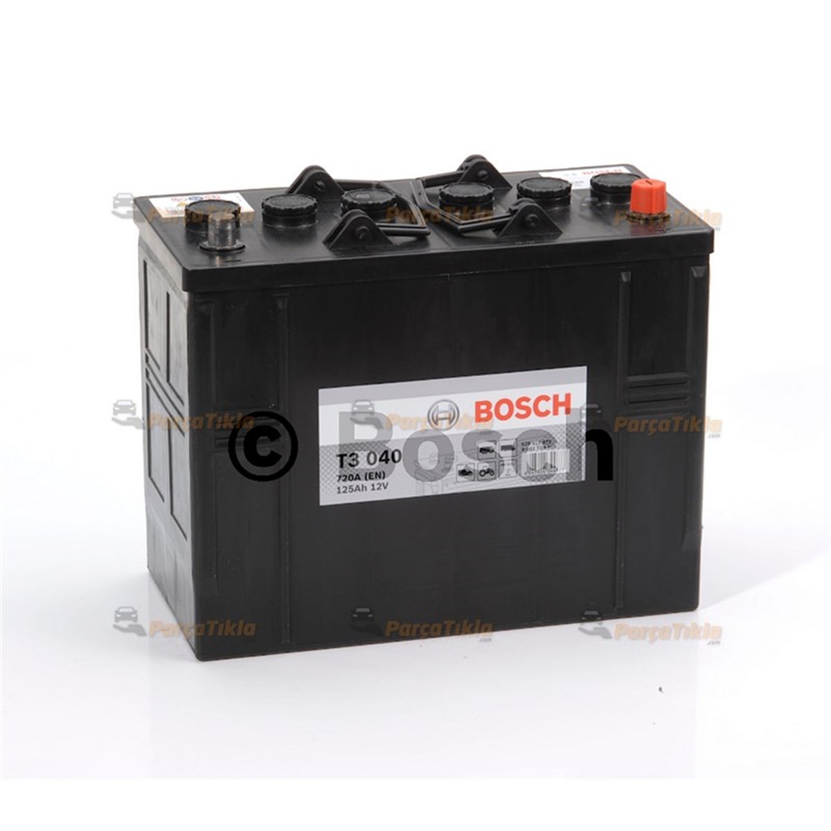 Akü, 12V 125Ah T3 Akü Bosch Siyah Yüksek 0092T30070