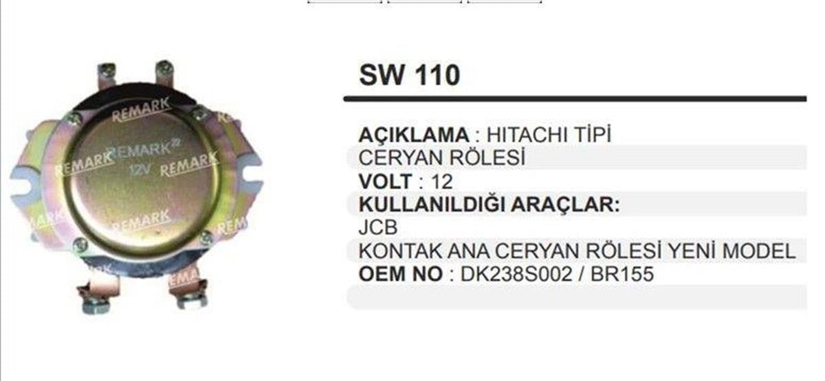 Akü Şalteri 12V 4Terminal 12V Devre Kesici İş Makin Ara Otom 12V Akü Salteri 12V 4 Termınal Jcb Sw110 | Wınwın Sw110