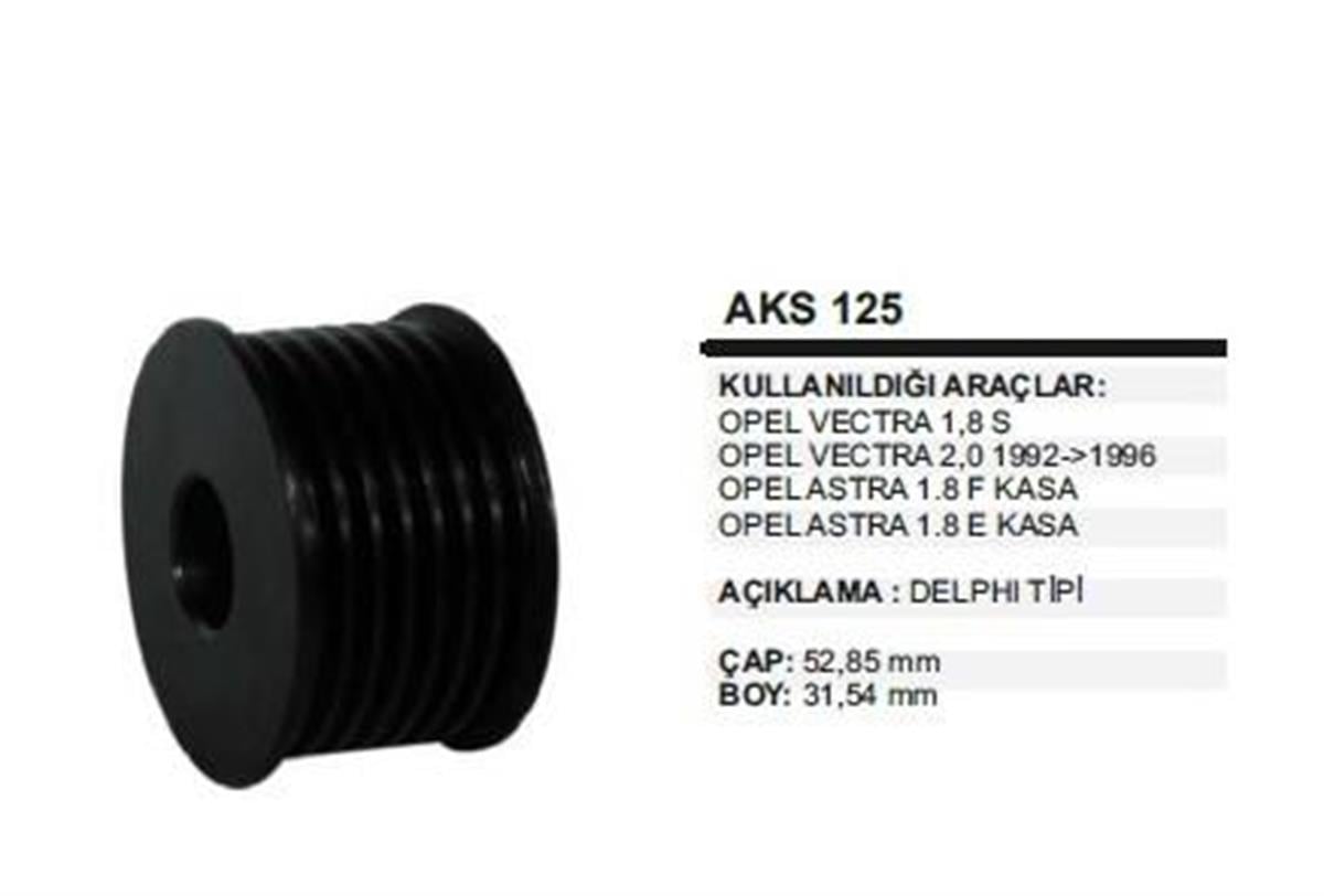 Alt Kasnağı 6Kanal Opel Vectra Astra Delco Tip | Remark Aks125