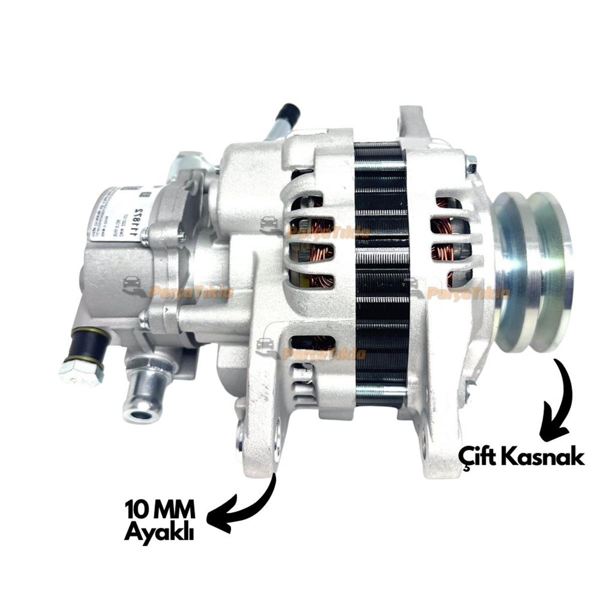 Alternatör 12V 65Ah Hyundai H100 Mıtsubıshı L200 L300 Ym Çift Kasnak