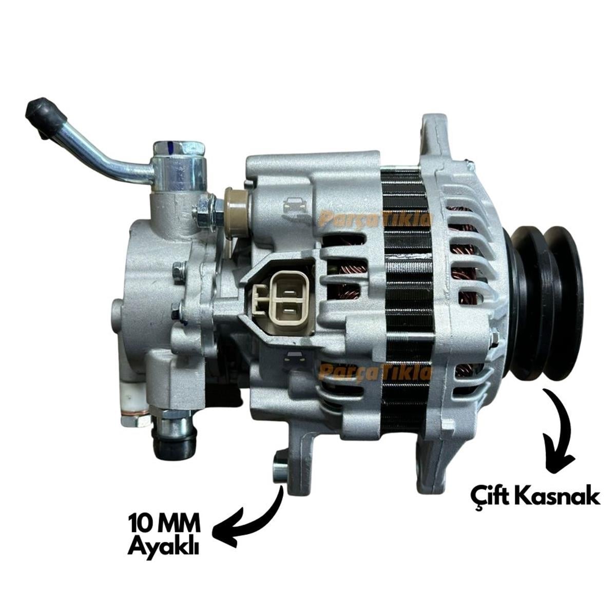 Alternatör 12V 65Ah Mıts L300 Ym Çift Kasnak Kalın Borulu (Max90ah)