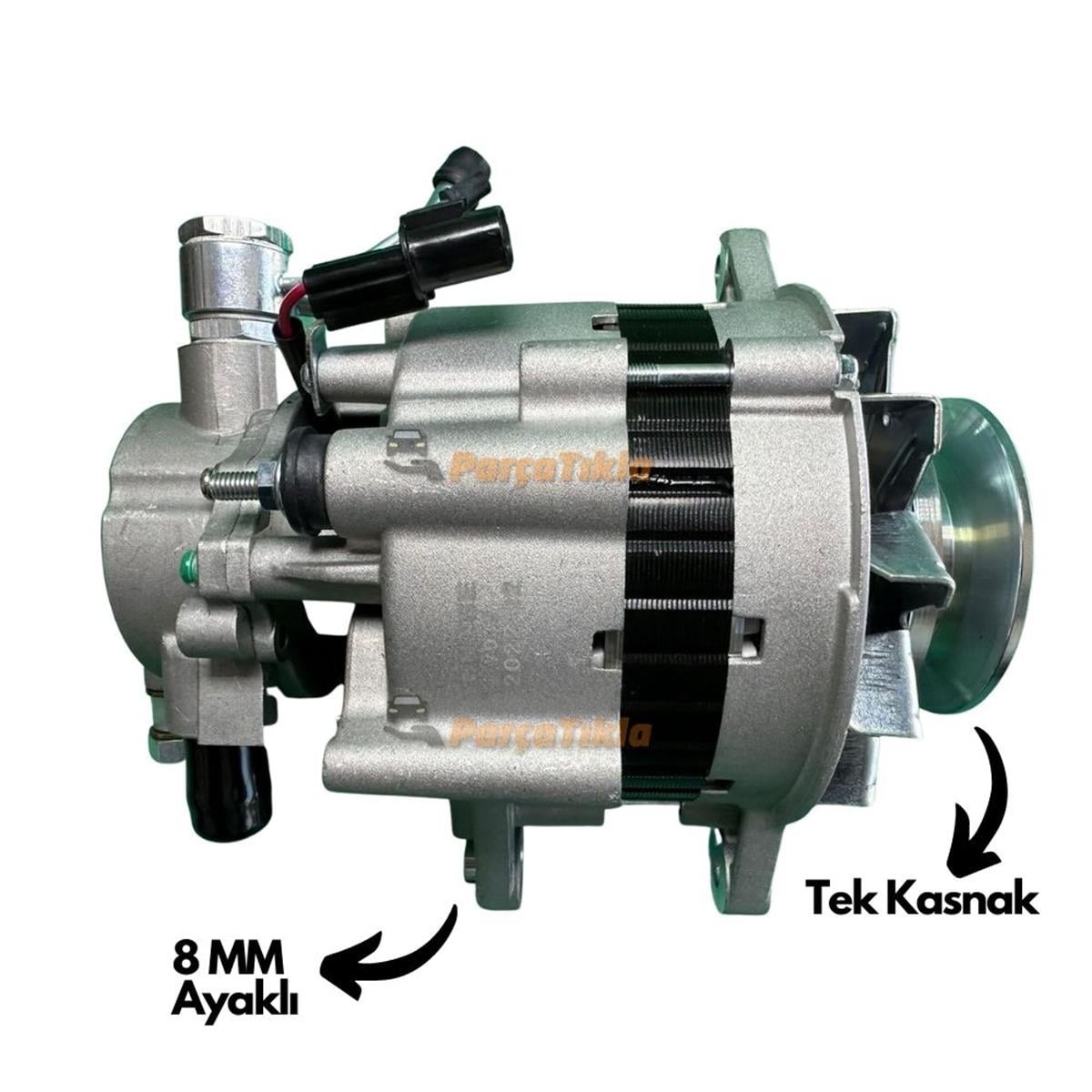 Alternatör 12V 75Ah H100 Em Tek Kasnak Kalın Borulu