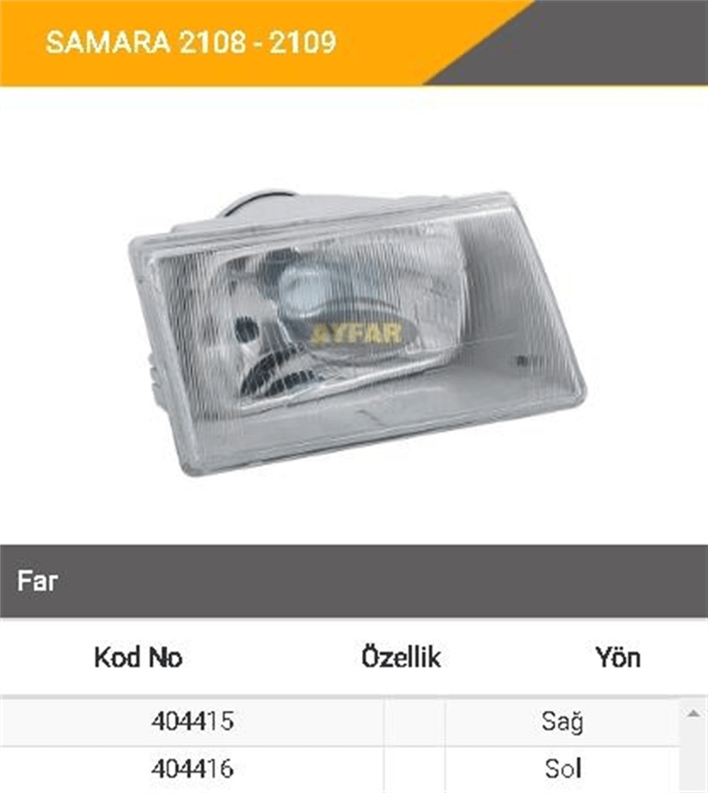 AYFAR404415-Far Komple