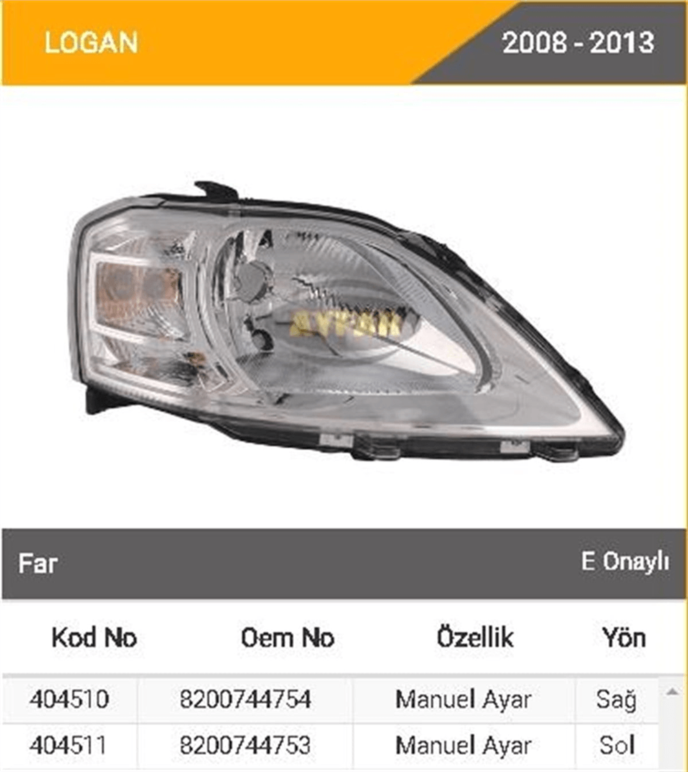 AYFAR404511-Far Komple
