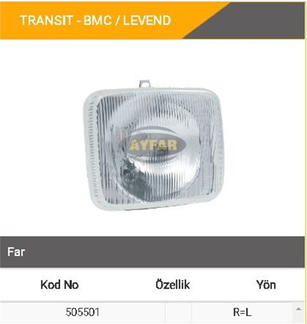 AYFAR505501-Far Komple