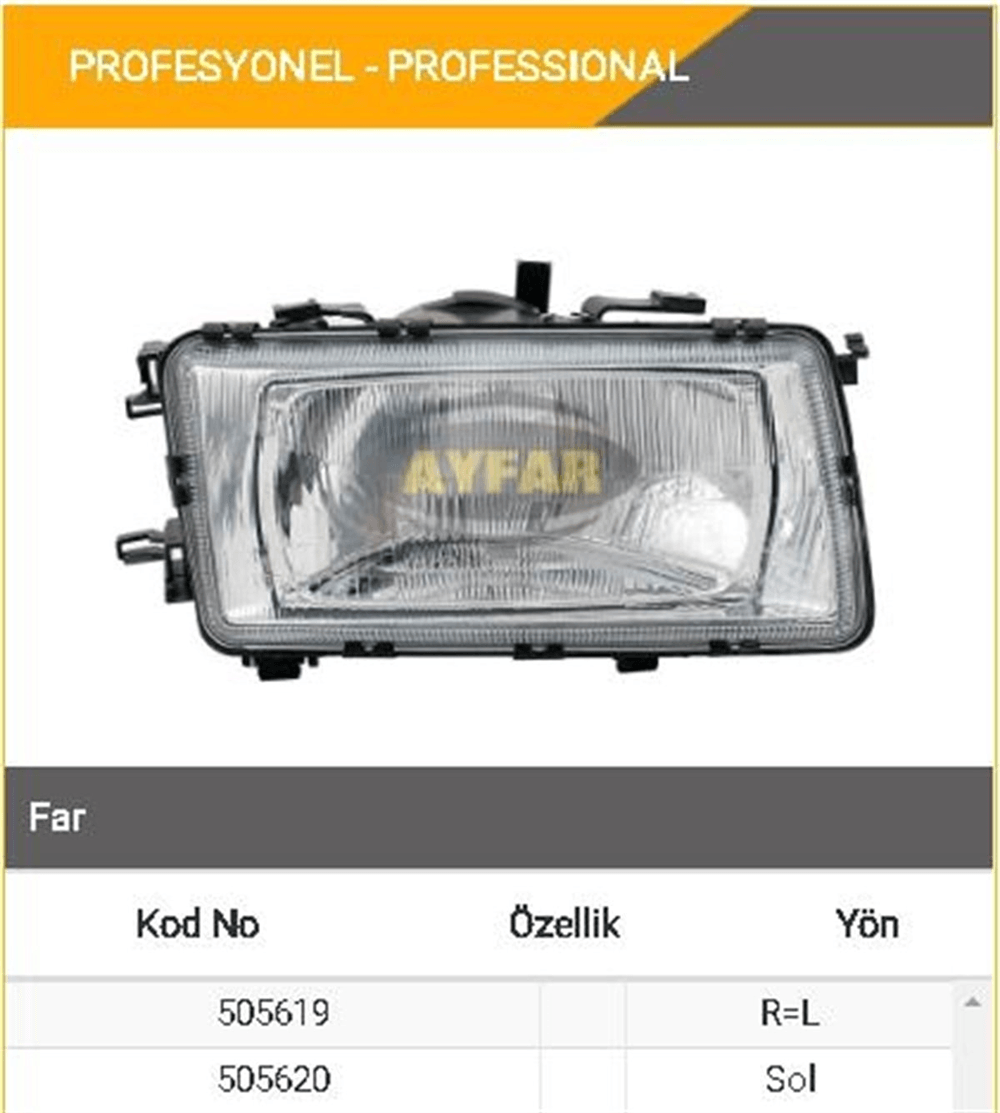 AYFAR505619-Far Komple