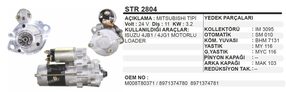 BYPARTUMM3490-Marş Motoru - Marş Dinamosu