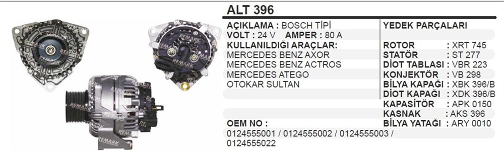BYPARTUWA3571-Alternatör Dinamo