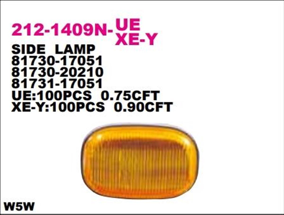 ÇAMURLUK SİNYALİ TOYOTA COROLLA YARİS SARI212-1409