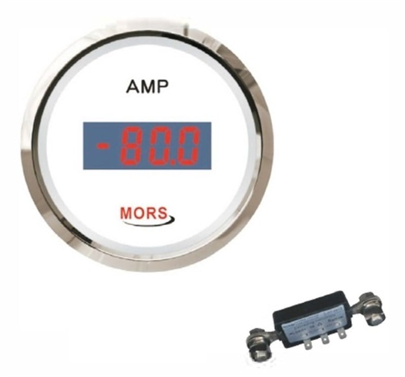 DİJİTAL AMPERMETRE+ŞÖNTLÜ 12V/24V BEYAZ - SR14828