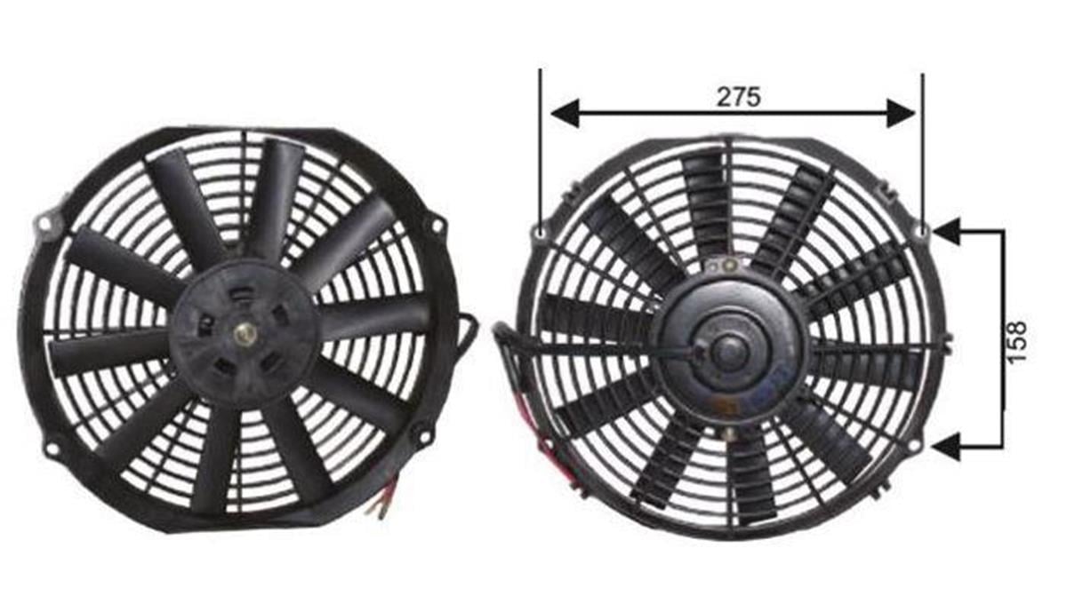 Fan Motoru 24V 11İnç Üniversal Üfleyici Düz Kanat Rfm1210 | Martek Rfm1210