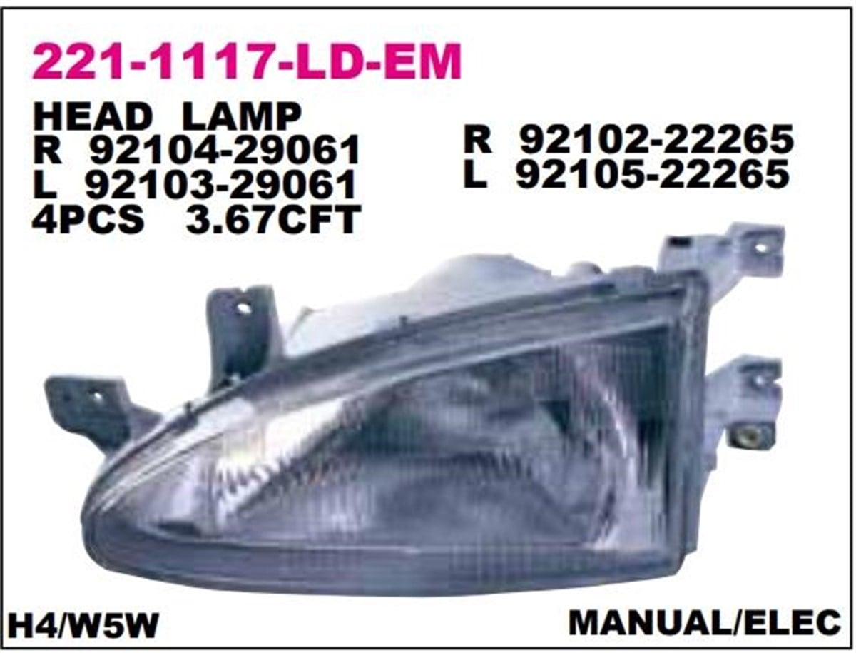 FAR HYUNDAİ ACCENT 96- SOL...............221-1117L