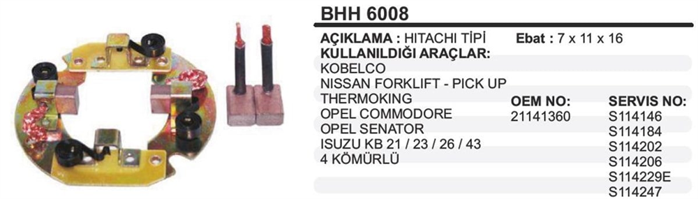 ITHBHH6008-Marş Kömürü ve Kömür Yuvası
