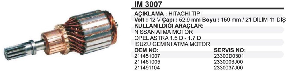 ITHIM3007-Marş Kollektörleri