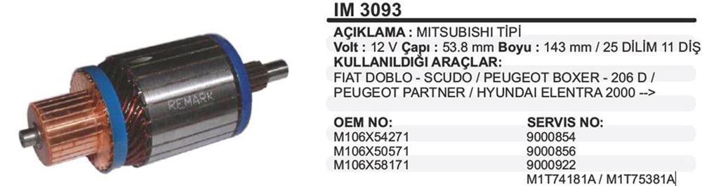 ITHIM3093-Marş Kollektörleri