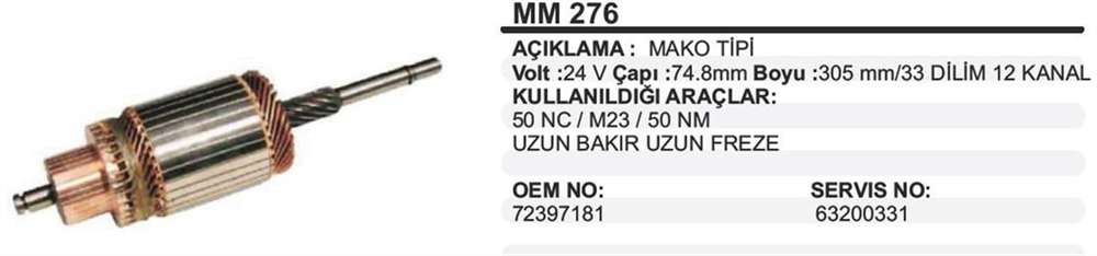 ITHIMMM276-Marş Kollektörleri