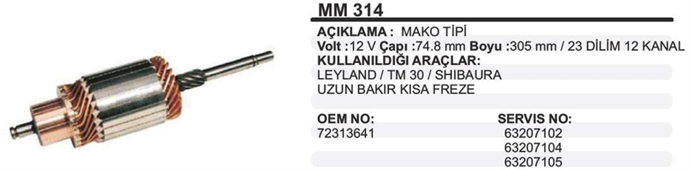 ITHIMMM314-Marş Kollektörleri