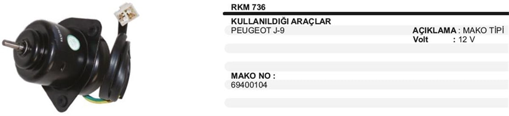 ITHKM736-Kalorifer Motoru