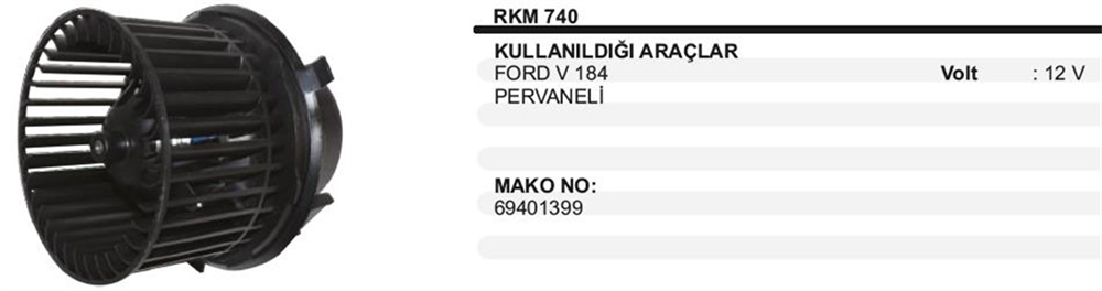 ITHKM740-Kalorifer Motoru